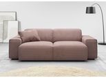 2,5-Sitzer HOME AFFAIRE "Glimminge Breite 214cm, auch in Breitcord, Feincord + Easy care-Bezug", rosa (rosé), B:214cm H:71cm T:101cm, 95% Polyester, 5% Nylon, Sofas, 2 5-Sitzer, besondere Kedernähte, Zierkissen