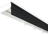 Gardinenschiene SN DECO GROUP "Vorhangschiene SH (1) mit Blende 5 cm" Gr. 12, schwarz-weiß (weiß, schwarz), L:540cm T:4,7cm, Kunststoff, Gardinenstangen, Gardinenschiene
