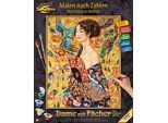 Malen nach Zahlen SCHIPPER "Meisterklasse Premium - Dame mit Fächer", bunt, Malvorlagen, KinderB:41cm H:52cm, Malen nach Zahlen, Made in Germany, B:41cm H:52cm