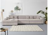 Sofa-Eckelement HOME AFFAIRE "Skara XXL L-Form", beige (natur), B:400cm H:86cm T:190cm, 100% Polyester, Polsterelemente, Sofa-Eckelement, Lounge-Sofa XXL mit Federkern-Polsterung, in vielen Bezugsvarianten