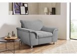 Sessel DOMO COLLECTION "FRANZI zeitlos und elegant, moderne Sitzheftung", grau (hellgrau), B:120cm H:81cm T:105cm, Sessel, Sessel, wahlweise mit Kopfteilverstellung