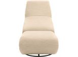 Sessel DOMO COLLECTION "Sonner, wahlweise mit Swivelfunktion", beige, B:68cm H:67cm T:88cm, 100% Olefin, Sessel, Sessel, Um 360 Grad drehbar, Rücken aufstellbar, Drehsessel