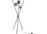 TRIO LEUCHTEN Stehlampe "Lance", bunt (schwarz, bunt), 3, Ø 60cm H: 156cm, 1 Stk., Leuchten, Fußschalter, Leuchtmittel tauschbar, Stehlampe