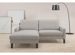 Ecksofa HOME AFFAIRE "Lecce, L-Form, Federkernpolsterung, Breite 194 cm", light, grau, B:194cm H:86cm T:164cm, 100% Polyester, Sofas, Ecksofa, inkl. saugroboterfreundliche Höhe & schmale Armlehnen