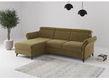 Ecksofa SIT & MORE "Glendale, L-Form", braun (olive), B:253cm H:84cm T:166cm, 100% Polyester, Sofas, Ecksofa, inkl. Kopfteilverstellung, wahlweise mit Vorziehsitz und Bettkasten