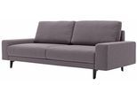 2-Sitzer "CR.450, Designsofa, Loungesofa", braun (beigebraun 064, 32), B:180cm H:85cm T:95cm, NaturLEDER OSKAR (echtes Rindsleder);Flachgewebe VICTORIA (41% Polyacryl 38% Polyester 21% Baumwolle), CREATION BY ROLF BENZ, Sofas, 2-Sitzer, Armlehne breit niedrig, Alugussfüße in umbragrau, Breite 180 cm