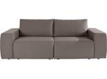 Big-Sofa "LooksII Breite 242cm, komfortabel und bequem, viel Platz", braun (schlamm), B:242cm H:87cm T:89cm, LOOKS BY WOLFGANG JOOP, Sofas, Big-Sofa, geradlinig und komfortabel