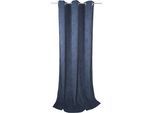 Vorhang TOM TAILOR HOME "CASUAL CORD" Gr. 1, blau, B:140cm H:245cm, Wirkware, Nylon, Polyester, Gardinen, Vorhang, HxB: 245x140