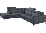Ecksofa EGOITALIANO "Matt, hoher Sitzkomfort und aufwendige Detailverarbeitung, L-Form", grau (charcoal), B:285cm H:100cm T:221cm, Sofas, Ecksofa, mit Ottomane, inkl. verstellbarer Kopfteile zum Relaxen