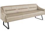Essbank MUSTERRING "JustB SP500", beige (desert), B:262cm H:86cm T:70cm, Sitzbänke, Essbank, Metallkufe schwarz, verschiedene Farben, Breite 220 oder 250 cm