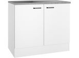 Spülenschrank OPTIFIT "OPTImulti", weiß (weiß, weiß), B:100cm H:88cm T:60cm, Holzwerkstoff, Schränke, Spülenschrank, Breite 100 cm, Tiefe 60 cm, mit 2 Türen, inkl. Arbeitsplatte