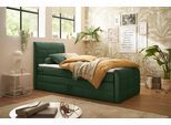 Boxspringbett ED EXCITING DESIGN "Bolivia", grün (oliv), B:123cm L:220cm, 92% Polyester, 8% Nylon, Komplettbetten, Boxspringbett, harte Seite mit Kokosmatte, weiche Seite mit Filzabdeckung