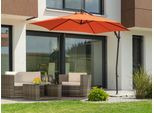Ampelschirm SCHNEIDER SCHIRME "Genua", orange (terracotta), Obermaterial: 100% Polyester, Standschirme, Ampelschirm, mit Schirmständer, ohne Wegeplatten