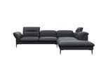Ecksofa FLEXLUX "Salino, Funktionssofa mit Ottomane, Relaxsofa, Ecksofa", schwarz (deep schwarz), B:287cm H:88cm T:239cm, Sofas, Ecksofa, Sofa mit Arm- und Kopfteil-Verstellungen, Kaltschaum & Stahl-Wellen