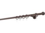 Gardinenstange MYDECO "20mm Ball Wandträger 6,5 cm", braun, L:220cm, Gardinenstangen, Gardinenstange
