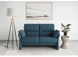 2-Sitzer DOMO COLLECTION "Pina, schmale Armlehnen, mit Federkern, kompakt & elegant", blau (petrol), B:159cm H:95cm T:88cm, 95% Polyester, 5% Polyamid, Sofas, 2-Sitzer, Hoher Sitzkomfort, Microfaser hochflorig, petrol, Breite 159 cm