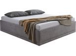 Polsterbett "Texel", grau, B:206cm H:42cm L:206cm, Bezug Bett: Veloursstoff 100% Polyester oder Microfaser (100% Polyester);Bonnell-Federkernmatratze: 51% Polypropylen, 39% Polyester und 10% Baumwolle;Kaltschaummatratze: 100% Polyester, Bezug abnehm- und waschbar bis 60C;Kissenbezug: 100% Polyester, Füllung : 100% Polyester (Hohlfaser), WESTFALIA SCHLAFKOMFORT, Betten, Polsterbett, Komforthöhe mit