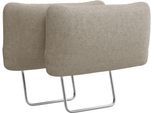 Kopfstütze HOME AFFAIRE "Rochelle", grau (taupe), B:50cm H:25cm T:12cm, 95% Polyester 5% Polyamid, Polsterauflagen, Kopfstütze, 2 Stück im Set