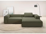 Ecksofa HOME AFFAIRE "Watertown, modernes XXL L-Form, 306 cm breit", grün, B:306cm H:68cm T:191cm, 96% Polyester, 4% Nylon, Sofas, Ecksofa, Großzügiges Lounge-Sofa mit viel Platz für die Familie