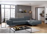 Ecksofa W.SCHILLIG "piedroo, Designsofa mit tollem Sitzkomfort, elegant und bequem, L-Form", blau (marine r66), B:343cm H:70cm T:193cm, Chenille-Flachgewebe R66 (85% Polyester, 15% Nylon), Sofas, Ecksofa, Kopfteilverstellung, wahlweise mit Sitztiefenverstellung, Breite 343cm