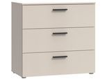 Kommode FORTE "Ingalil", beige (sand), B:80,2cm H:73,8cm T:41,3cm, Dekorfolie, Holzwerkstoff, Sideboards, Kommode, B/H/T 80,2/73,8/41,3