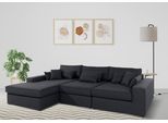 Ecksofa OTTO HOME "Enid L-Form", grau (anthrazit), B:360cm H:75cm T:190cm, Baumwollmix (60% Baumwolle/40% Leinen);Struktur fein (100% Polyester);Samtoptik (100% Polyester);Samtvelours (100% Polyester);Struktur (100% Polyester);Struktur recycelt (100% recyceltes Polyester), Sofas, Ecksofa, 3 Teile, bestehend aus Modulen, in vielen Bezügen, auch in Breitcord