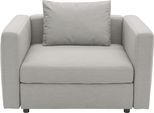 Sessel DOMO COLLECTION "Solskin, individuell erweiterbar, für Garten, Terrasse, Balkon", silber, B:128cm H:80cm T:96cm, 100% solution dyed Acryl, Sessel, Sessel, Formschön mit losem Sitz- und Rücken-Kissen, speziell für Outdoor