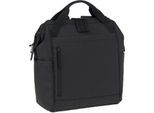 Wickelrucksack LÄSSIG "Green Label, Goldie Up Backpack, black", Baby, Gr. B/H/T: 30cm x 38cm x 17cm, schwarz, Polyester, unifarben, Rucksäcke Wickelrucksack, PETA-approved vegan; zum Teil aus recyceltem Material