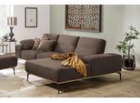 Ecksofa W.SCHILLIG "run, Designsofa mit tollem Sitzkomfort, bequem, L-Form", braun (chocolate w82), B:299cm H:88cm T:178cm, Longlife Xtra-Leder Z73: Naturwalkleder der Luxusklasse aus den erlesensten Rohhäuten. Hautstärke 1, 1 – 1, 3 mm;ROHLEDER Jacquard-Flachgewebe Q2 W60 (63% Polyester, 37% Polyacryl);ROHLEDER Chenille-Flachgewebe Q2 W77 (68% Polyacryl, 32% Polyester);Stoff S37 (100% Polyester),