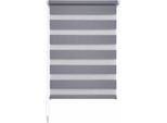 Doppelrollo LIEDECO "Klemmfix-Duo-Rollo" Gr. 4, grau, B:80cm H:160cm, Polyester, Rollos, Doppelrollo, 1 Stück