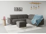 Ecksofa SIT & MORE "Sinatra L-Form", grau (fango), B:251cm H:85cm T:231cm, 100% Polyester, Sofas, Ecksofa, optional mit Kopfteilverstellung und Armteilfunktion