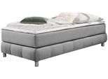 Boxspringbett HOME AFFAIRE "Salo", grau, B:96cm L:206cm, Komplettbetten, Boxspringbett, Ohne Kopfteil, inkl. Topper, auch in Überlänge 220 cm