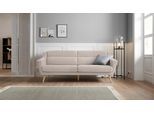 3-Sitzer OTTO HOME "Bille", beige, B:212cm H:86cm T:90cm, Struktur (100% Polyester);Struktur fein (100% Polyester);Samtoptik (100% Polyester);Luxus-Microfaser weich (100% Polyester), Sofas, 3-Sitzer, mit Naht im Rückenkissen und Eiche-Beinen, Design by Morten Georgsen