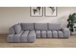 Ecksofa OTTO HOME "AZITA L-Form, XL 296 cm - Designsofa in Bubble-Optik", grau (hellgrau), B:296cm H:89cm T:176,5cm, 100% Polyester, Sofas, Ecksofa, lose Rückenkissen, traumhafte Steppung