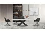 Esszimmerstuhl BYLIVING "Blair", grau (anthrazit, schwarz), B:60cm H:88cm T:64cm, Metall, Stühle, Esszimmerstuhl, 2er-Set, 360 Grad drehbar, gemütlicher Sessel, verschiedenen Stoffe