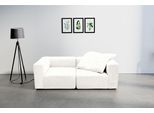 2-Sitzer HOME AFFAIRE "Utvik bestehend aus 2 Eckelementen", weiß, B:216cm H:69cm T:108cm, 95% Polyester, 5% Nylon, Sofas, 2-Sitzer, bestehend aus einzelnen Modulen für individuelle Zusammenstellung