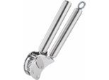Knoblauchschneider RÖSLE, silber (edelstahlfarben), Edelstahl 18/10, Küchenpressen, Knoblauchschneider, Knoblauchpresse mit Abstreifer, flexibles Sieb, spülmaschinengeeignet