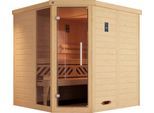 Sauna WEKA "Kemi", beige (natur), Saunaofen, externe Steuerung, 7,5 kW, Saunen, Sauna, 7,5 kW-Ofen mit digitaler Steuerung