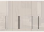 Kleiderschrank OTTO HOME "Piano, UV lackiert, hochglänzend in beige oder weiß, FSC-zertifiziert", beige (beige hochglanz), B:317cm H:224cm T:56cm, Holzwerkstoff, Schränke, Kleiderschrank, in vielen Breiten, Höhe 224cm, mit Soft-Close Funktion