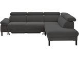 Ecksofa HOME AFFAIRE "Arnayon mit Querschläfer-Bettfunktion, Schlafsofa, großer Bettkasten", grau (anthrazit), B:272cm H:79cm T:217cm, 95% Polyester, 5% Nylon, Sofas, Ecksofa, manuelle Kopfteilverstellung, Tonnentaschen-Federkern, Feincord L-Form