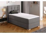 Boxbett HOME AFFAIRE "Olivet mit Bettkasten", grau, B:104cm L:210cm, Komplettbetten, Boxbett, in 4 Farben, 4 Breiten, 2 Matratzenarten, auch in Überlänge 220 cm