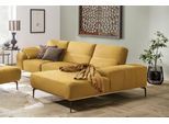 Ecksofa W.SCHILLIG "run, Designsofa mit tollem Sitzkomfort, bequem, L-Form", gelb (sunrise z73), B:319cm H:88cm T:178cm, Longlife Xtra-Leder Z73: Naturwalkleder der Luxusklasse aus den erlesensten Rohhäuten. Hautstärke 1, 1 – 1, 3 mm;ROHLEDER Jacquard-Flachgewebe Q2 W60 (63% Polyester, 37% Polyacryl);ROHLEDER Chenille-Flachgewebe Q2 W77 (68% Polyacryl, 32% Polyester);Stoff S37 (100% Polyester), So
