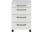 Rollcontainer GERMANIA "Profi 3.0", grau (lichtgrau), B:42cm H:61cm T:49cm, Holzwerkstoff, Rollwagen, Rollcontainer, mit feststellbaren Laufrollen