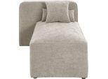 Ottomane HOME AFFAIRE "Sundstrup", grau (taupe), B:100cm H:76,5cm T:153cm, 100% Polyester, Sofas, Ottomane, Modulserie, individuelle Zusammenstellung