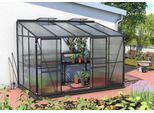 Anlehngewächshaus VITAVIA "Osiris 6500", grau (anthrazit), B:324cm T:201cm, Gewächshäuser, Anlehngewächshaus
