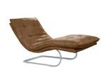 Relaxliege W.SCHILLIG "daily dreams", braun (fango z69), B:75cm H:91cm T:170cm, Longlife Xtra-Leder Z69: Das feinnarbige, gedeckte Softleder Z69 besticht durch seine außergewöhnliche Weichheit im trendigen »Vintage-Look«, Hautstärke 0, 9 - 1, 1 mm, Sofas, Relaxliege, in Waffelkissen-Optik, wahlweise mit Motor, silber matt, in 2 Breiten