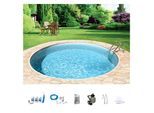 Rundpool MY POOL BWT "mit sandfarbener Folie für den Karibik Look", beige (weiß, sand), H:150cm Ø:450cm, Schwimmbecken, Rundpool, Höhe: 150 cm, in versch. Größen verfügbar