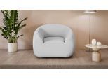 Drehsessel "YANI Relaxsessel, Loungesessel, Maße B/T/H: 119/98/82 cm", grau (hellgrau), B:119cm H:82cm T:98cm, 100% Polyester, LEGER HOME BY LENA GERCKE, Sessel, Drehsessel, organische Form, mit Wellenunterfederung, auch in Bouclé