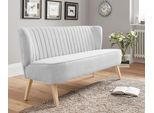 2-Sitzer HOME AFFAIRE "Campi", silber, B:140cm H:81cm T:67cm, 92% Polyester, 8% Nylon, Sofas, 2-Sitzer, bequemes Küchensofa, frei im Raum stellbar
