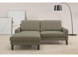 Ecksofa HOME AFFAIRE "Lecce, L-Form, Federkernpolsterung, Breite 194 cm", oliv, B:194cm H:86cm T:164cm, 100% Polyester, Sofas, Ecksofa, inkl. saugroboterfreundliche Höhe & schmale Armlehnen